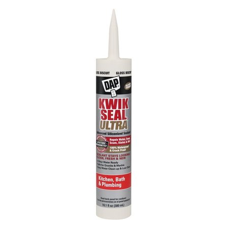 Dap Kwik Seal Ultra Biscuit Siliconized Acrylic Kitchen and Bath Sealant 10.1 oz 7079818899